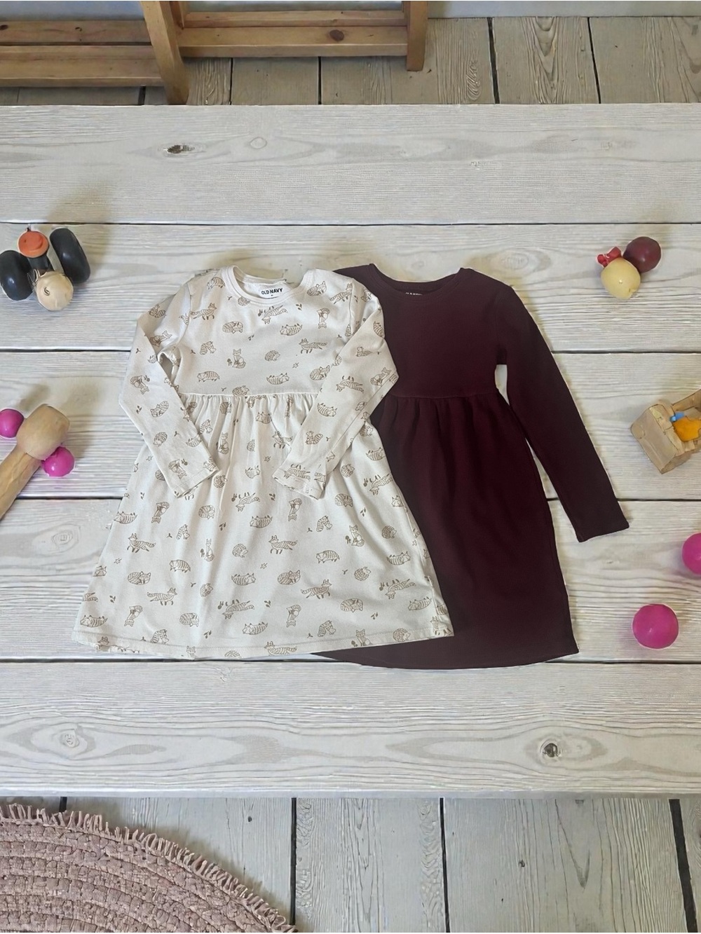 Old Navy Toddler Girls Long Sleeve Dress 2-Pack - Size 5
